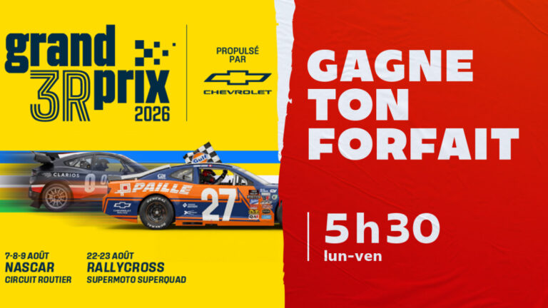Gagne tes billets pour le Grand Prix de Trois-Rivières!