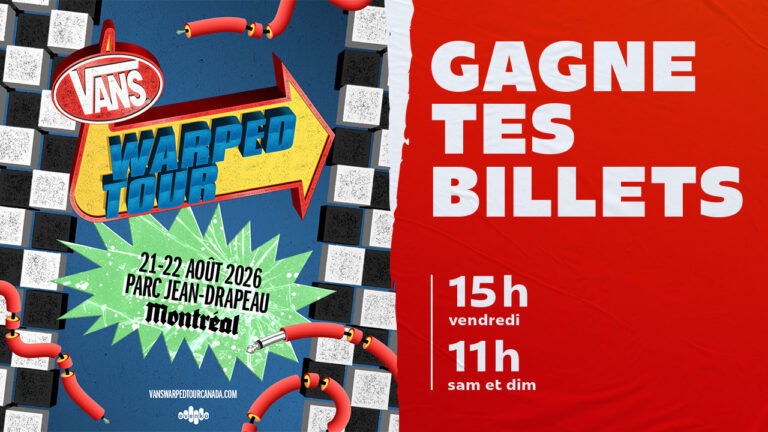Gagne ta paire de billets pour Vans Warped Tour!