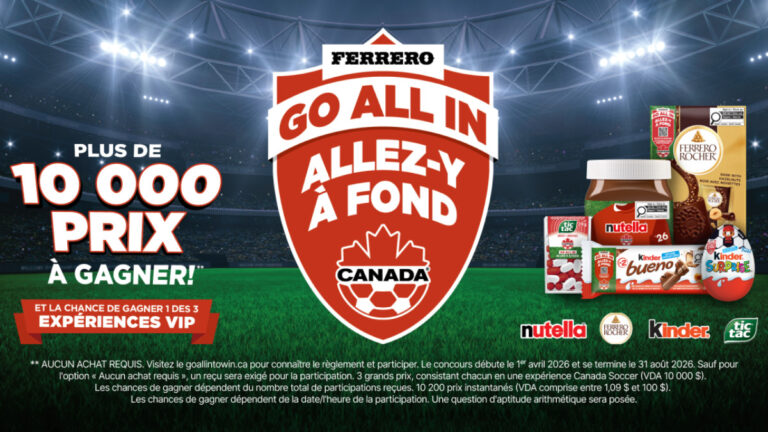 Gagnez des Expériences VIP Canada Soccer et Plus de 10 000 Prix Instantanés