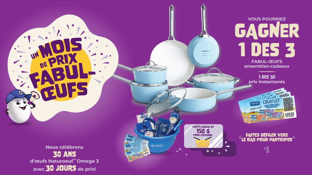 Gagnez 1 des 3 FABUL-ŒUFS ensembles-cadeaux
