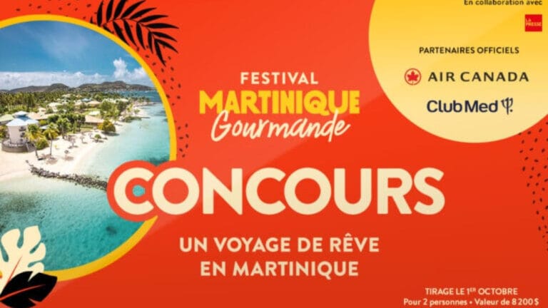 Gagnez un voyage de rêve pour deux personnes en Martinique